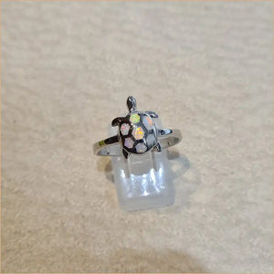 Bague tortue opaline blanche "RO70.W"