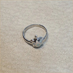 Bague tortue opaline blanche "RO70.W"