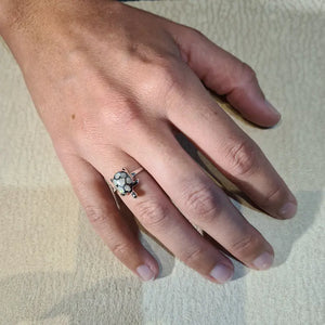 Bague tortue opaline blanche "RO70.W"