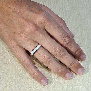 Bague opaline blanche "RO74.W"