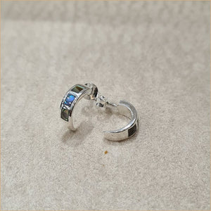 Boucles d’oreilles demi créoles en abalone “EN1127.A”