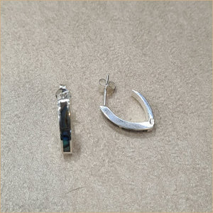 Boucles d’oreilles demi créoles en abalone “EN1130.A”