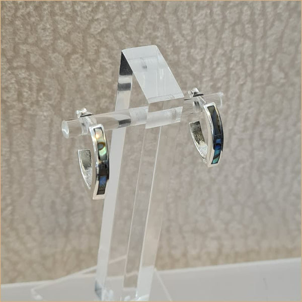 Boucles d’oreilles demi créoles en abalone “EN1130.A”