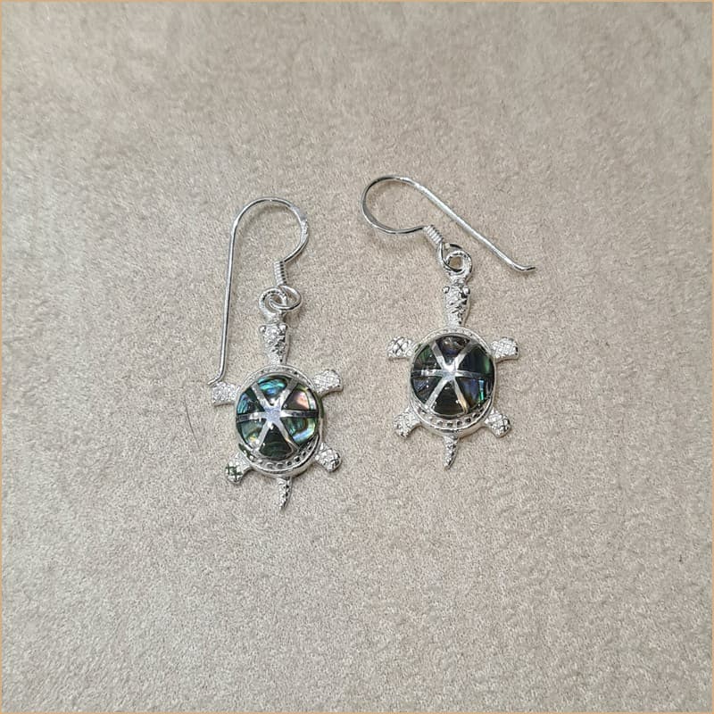 Boucles d’oreilles tortue en abalone “EN1136.A”