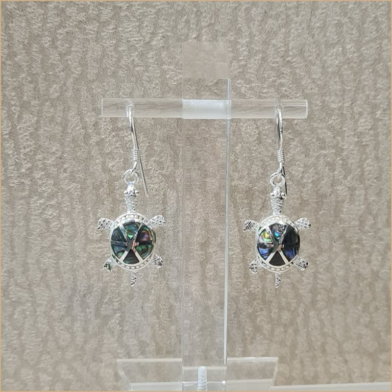 Boucles d’oreilles tortue en abalone “EN1136.A”