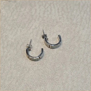 Boucles d'oreilles opaline blanche "EO110.W"