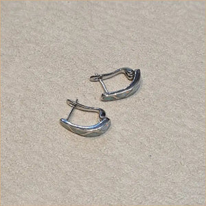Boucles d'oreilles opaline blanche "EO114.W"