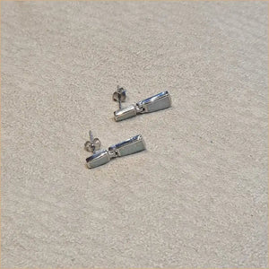 Boucles d'oreilles opaline blanche "EO115.W"