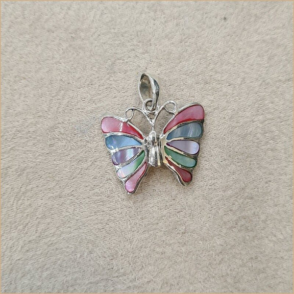 Pendentif papillon en nacre multicolore “PN1088.M”