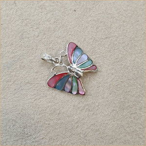 Pendentif papillon en nacre multicolore “PN1088.M”