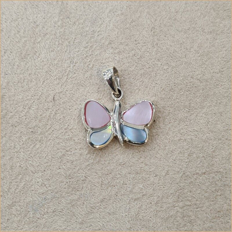 Pendentif papillon en nacre multicolore “PN1090.M”