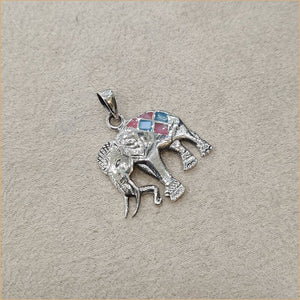 Pendentif éléphant en nacre multicolore “PN1091.M”