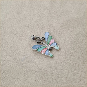 Pendentif papillon en nacre multicolore “PN1092.M”
