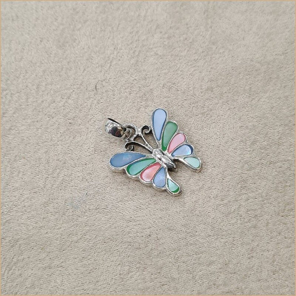 Pendentif papillon en nacre multicolore “PN1092.M”