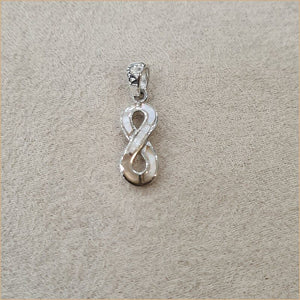 Pendentif infini en nacre blanche "PN1096.W"