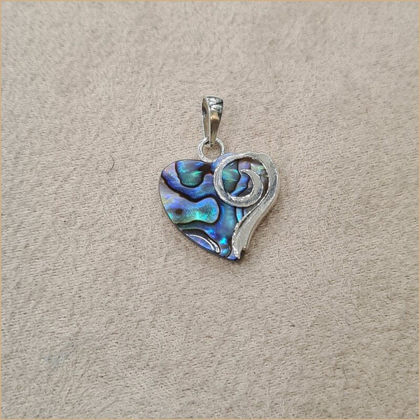 Pendentif en coeur en abalone "PN1098.A"