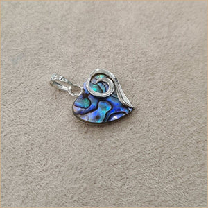Pendentif en coeur en abalone "PN1098.A"