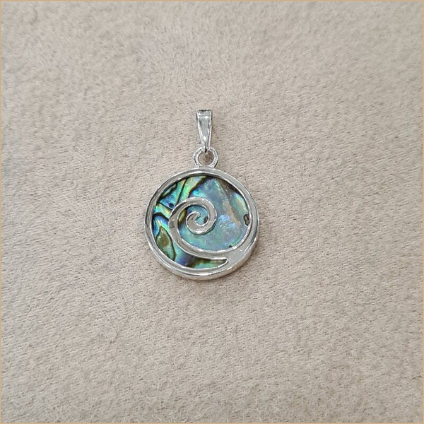 Pendentif en spirale en abalone "PN1099.A"