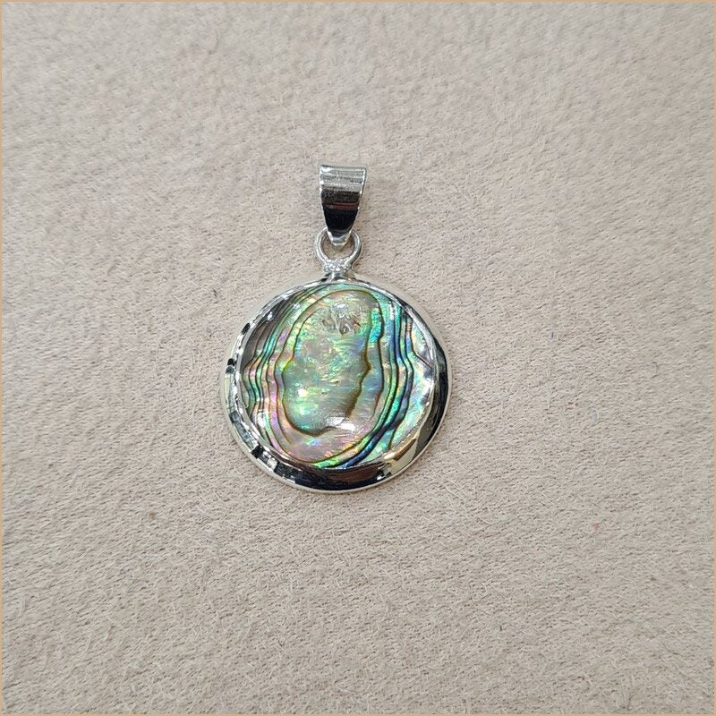 Pendentif rond en abalone "PN1100.A"