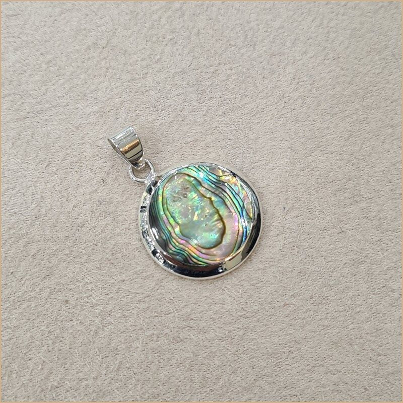 Pendentif rond en abalone "PN1100.A"