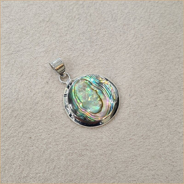 Pendentif rond en abalone "PN1100.A"