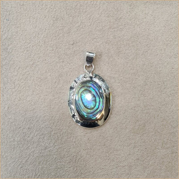 Pendentif ovale en abalone "PN1113.A"