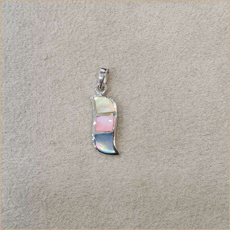 Pendentif en nacre multicolore "PN1115.M"