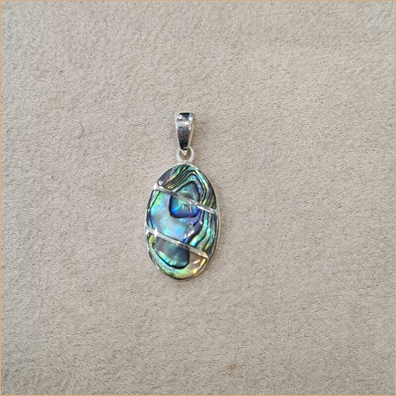 Pendentif ovale en abalone "PN1118.A"