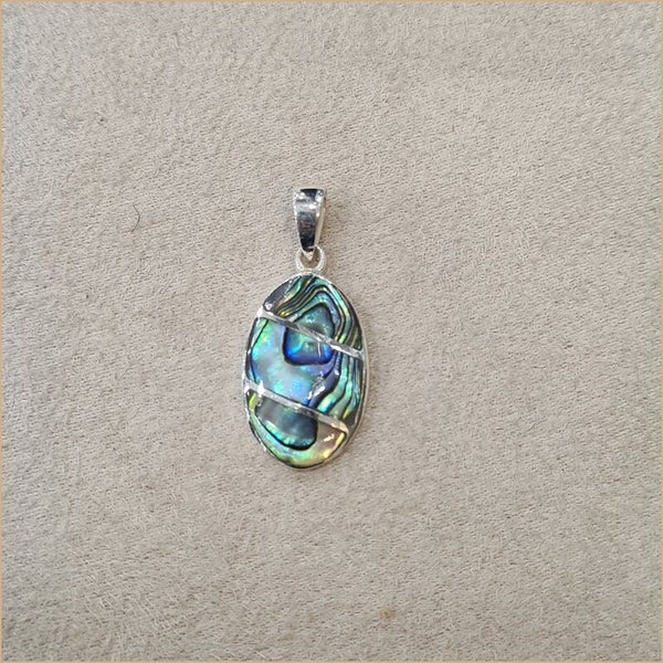 Pendentif ovale en abalone "PN1118.A"