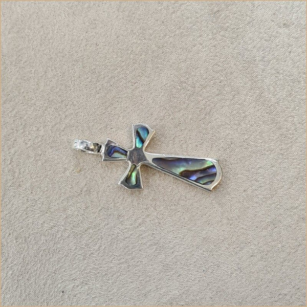 Pendentif croix en abalone “PN1123.A”