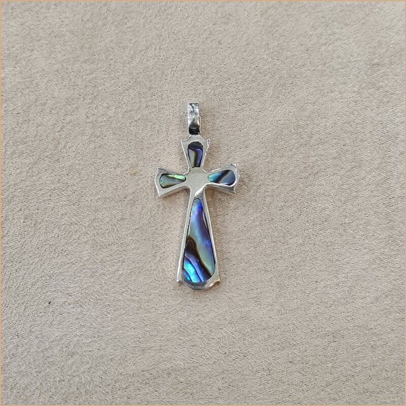 Pendentif croix en abalone “PN1123.A”