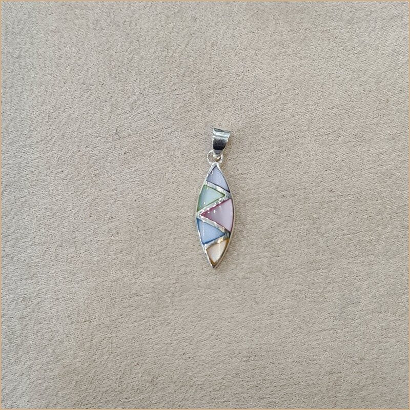Pendentif en nacre multicolore "PN1127.M"