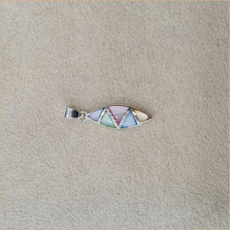 Pendentif en nacre multicolore "PN1127.M"