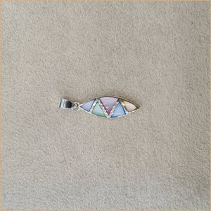 Pendentif en nacre multicolore "PN1127.M"