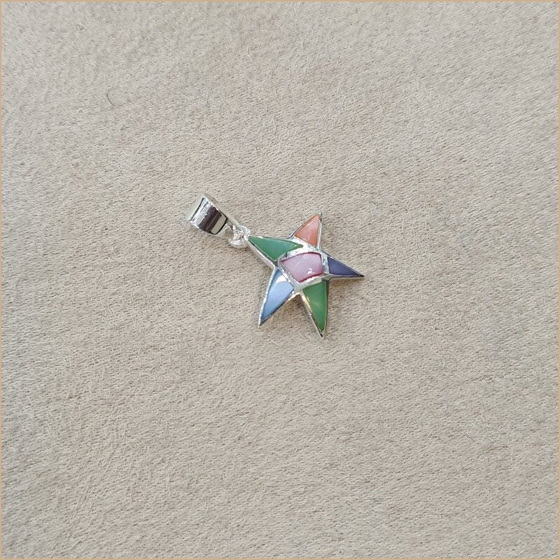 Pendentif étoile en nacre multicolore “PN1128.M”