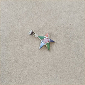 Pendentif étoile en nacre multicolore “PN1128.M”