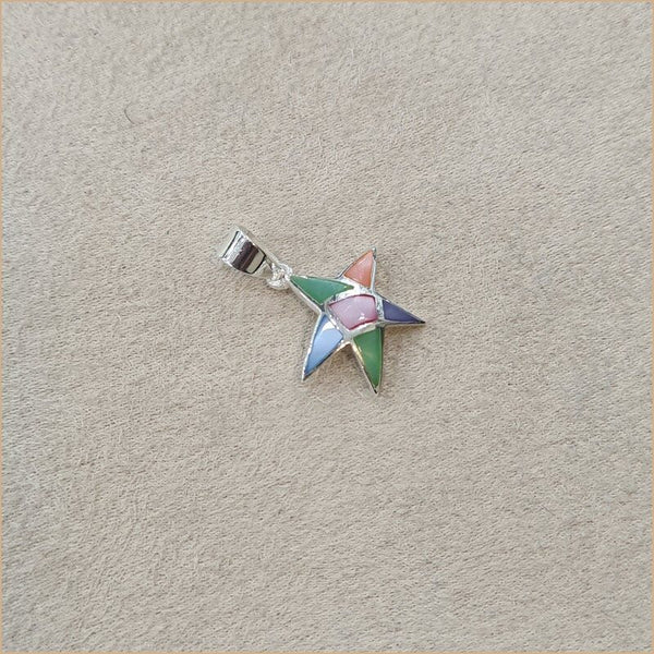 Pendentif étoile en nacre multicolore “PN1128.M”