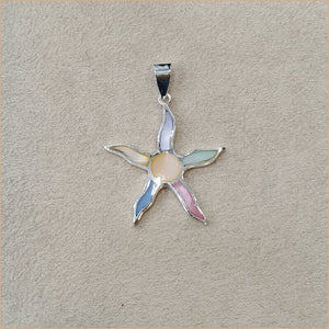 Pendentif étoile en nacre multicolore "PN1129.M"