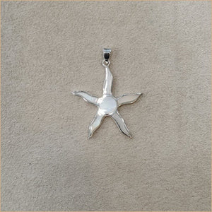 Pendentif étoile en nacre blanche "PN1129.W"