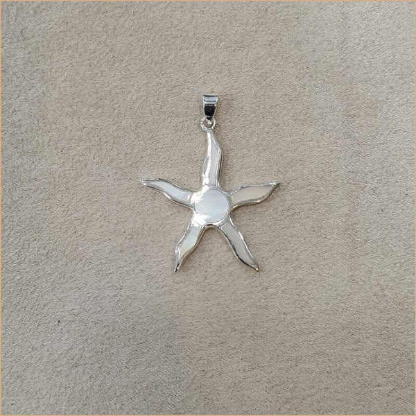 Pendentif étoile en nacre blanche "PN1129.W"
