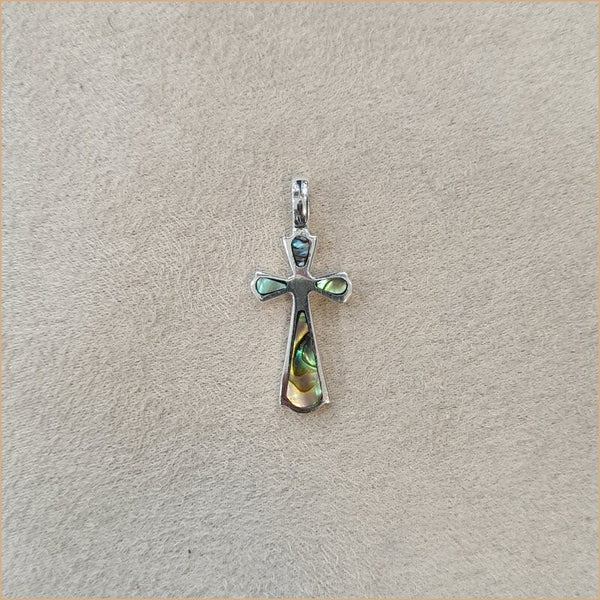 Pendentif croix en nacre abalone "PN1132.A"