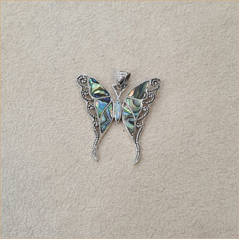 Pendentif papillon en abalone "PN278.A"