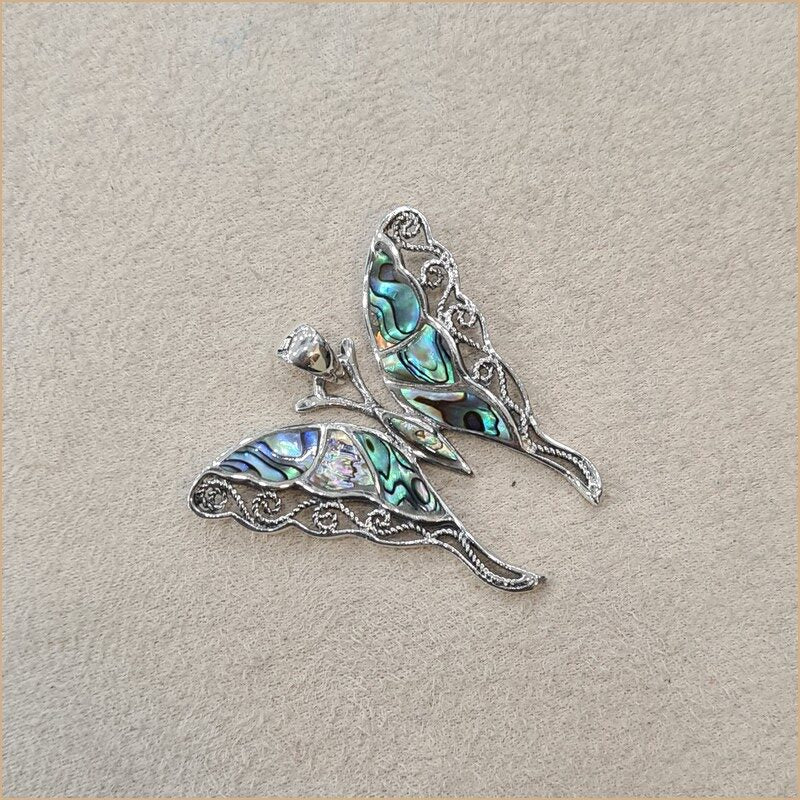 Grand pendentif papillon en abalone “PN279.A”