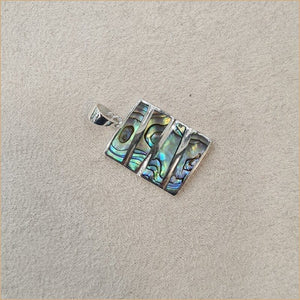 Pendentif rectangulaire en abalone "PN338.A"