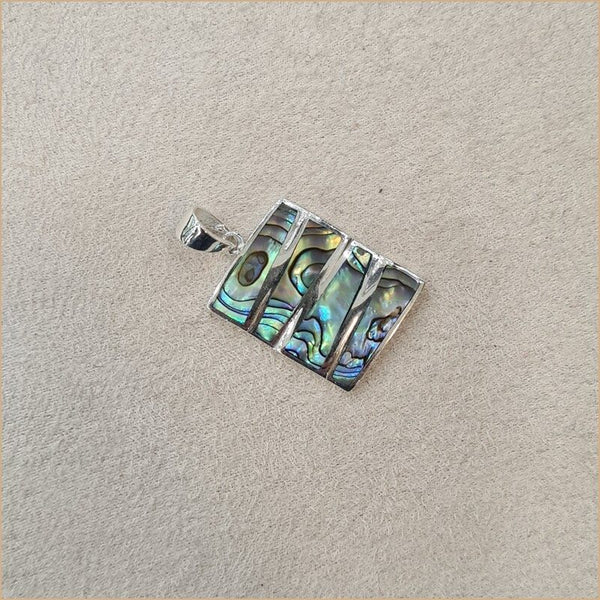 Pendentif rectangulaire en abalone "PN338.A"