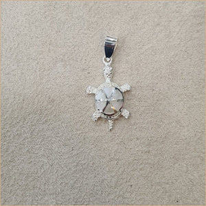 Pendentif tortue en nacre blanche "PN505.W"