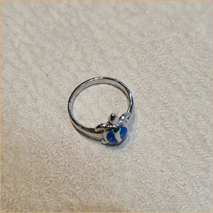 Bague tortue opaline bleue "RO51.B"
