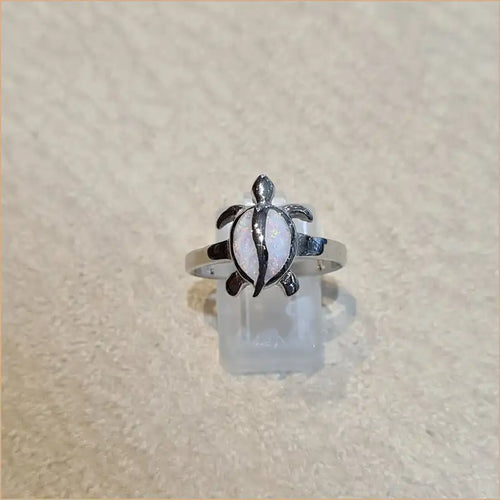 Bague opaline blanche "RO51.W"