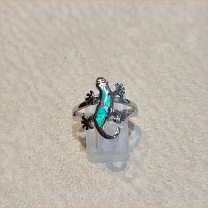 Bague opaline bleue "RO52.B"