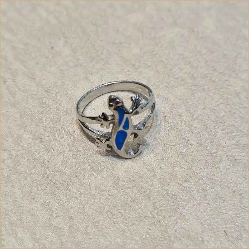 Bague opaline bleue "RO52.B"